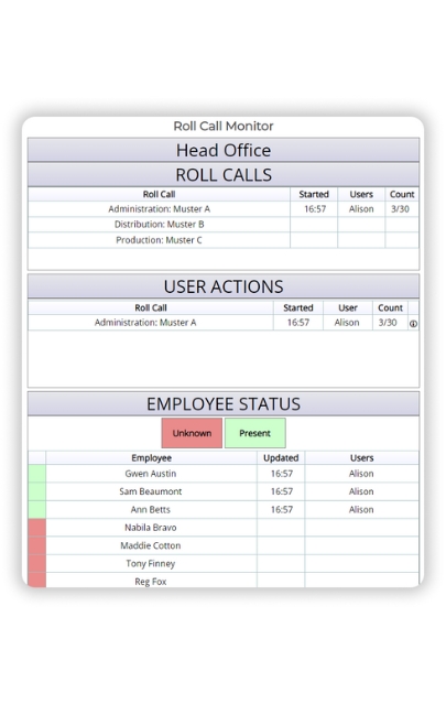 Roll Call Features