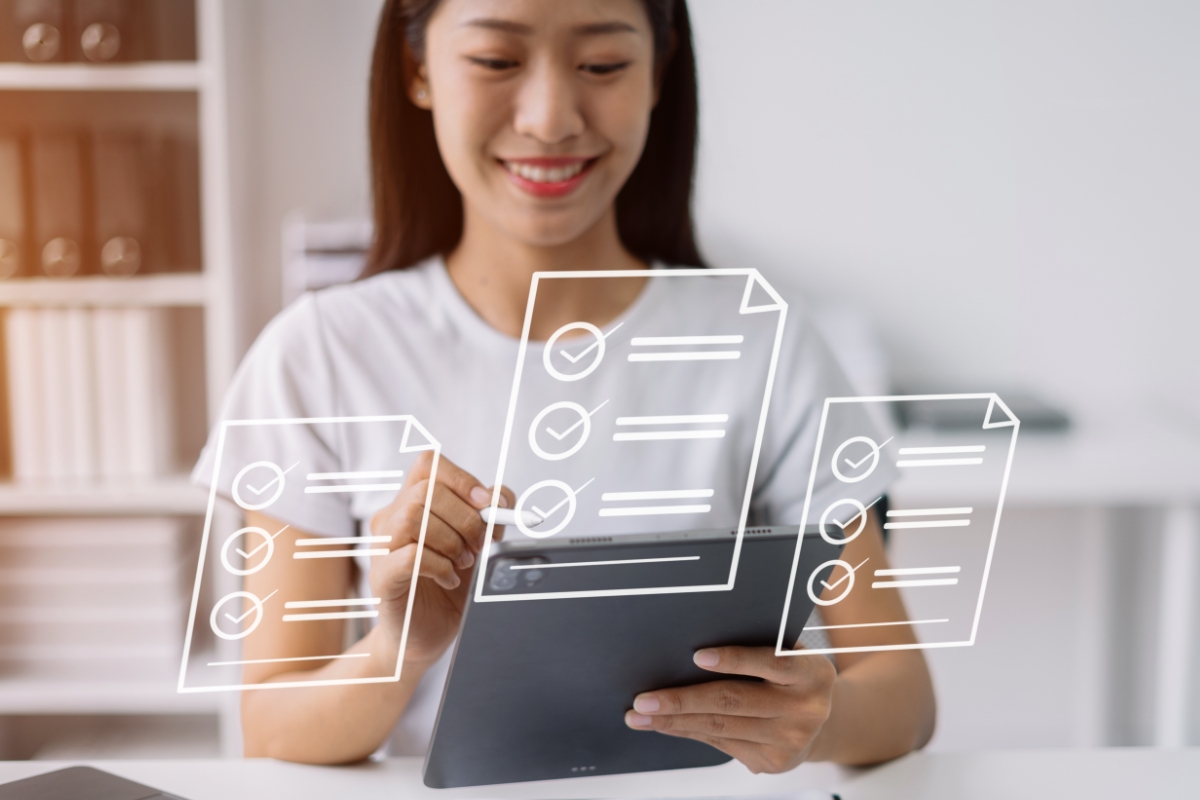 digital files being checked