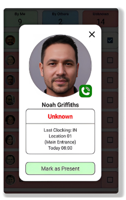 Fire Roll Call, Employee Info Page